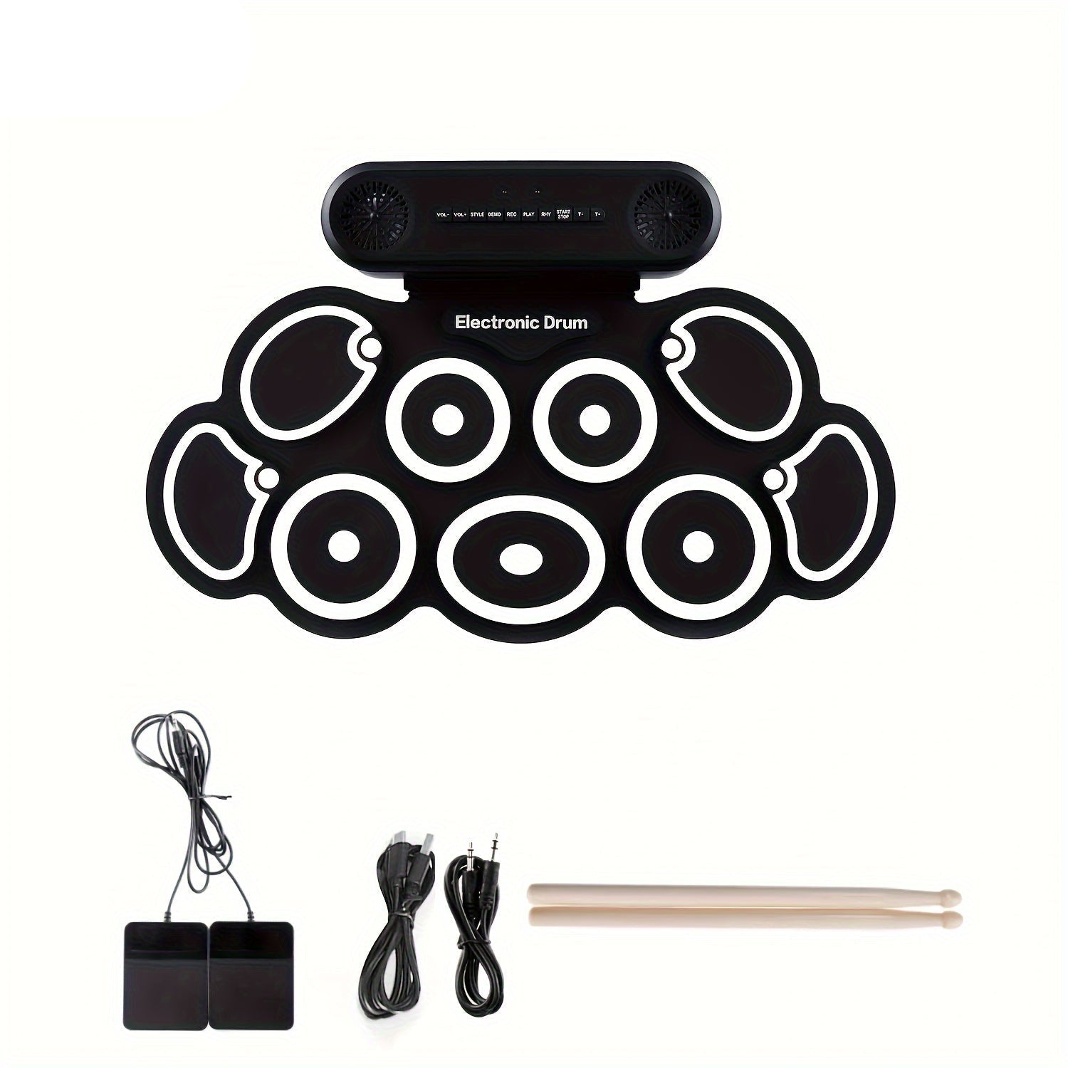 Electronic Drum Set with 9 Pads & Speakers-0