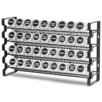 Expandable spice rack organizer for kitchen cabinet and countertop