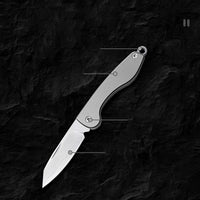 Mini Folding Titanium Utility Knife Portable Pocket Knife Camping Food Processing Food Construction Repair Outdoor Equipment Keychain Mouth