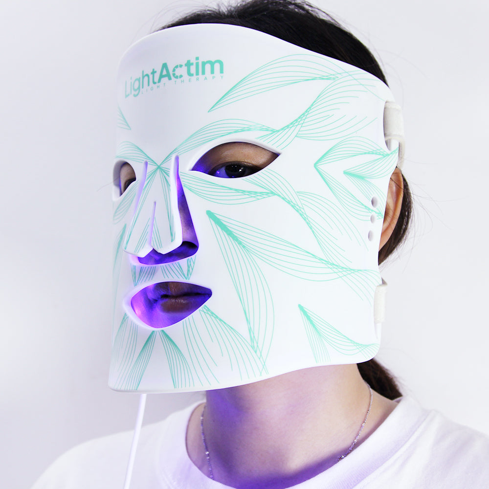 Flexible silicone LED light therapy facial skincare mask — view 3