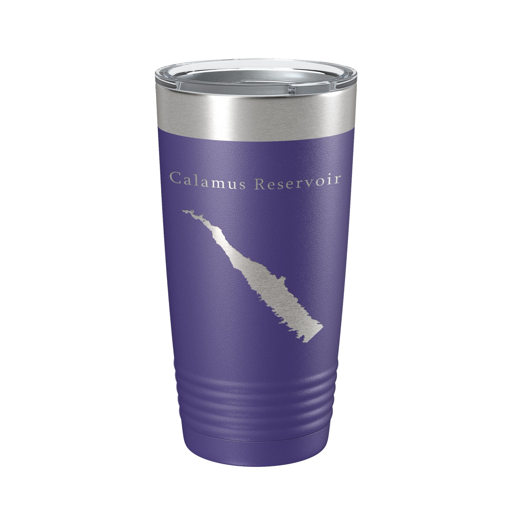 Calamus Reservoir Tumbler Lake Map Travel Mug Insulated Laser Engraved Coffee Cup Nebraska 20 oz-15