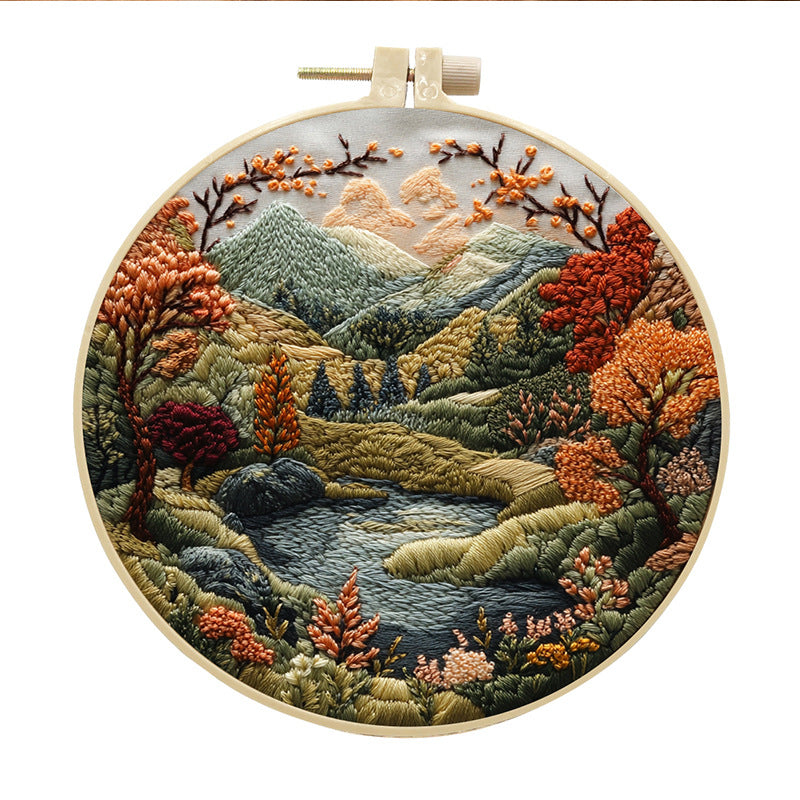 DIY embroidery handmade cloth art material kit — view 17