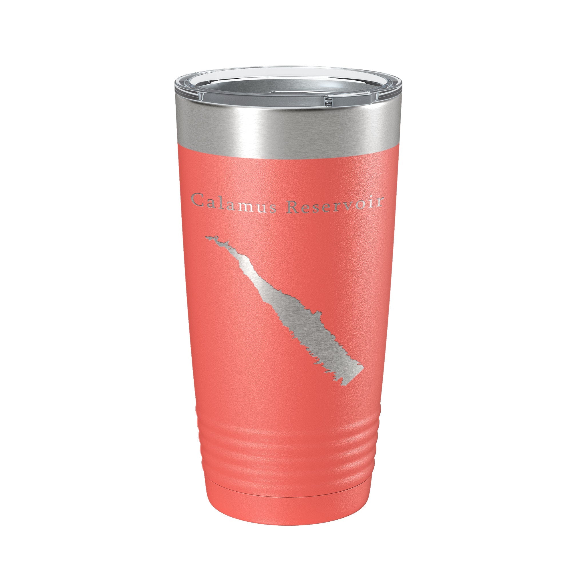 Calamus Reservoir Tumbler Lake Map Travel Mug Insulated Laser Engraved Coffee Cup Nebraska 20 oz-20