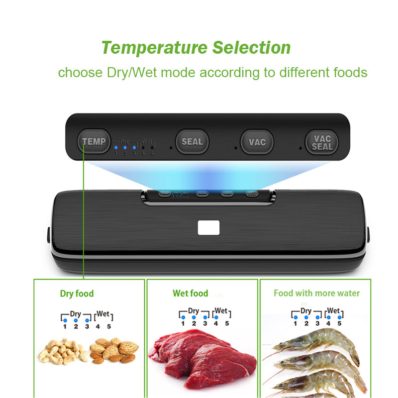 Household vacuum food sealer machine with sealing bags — view 4