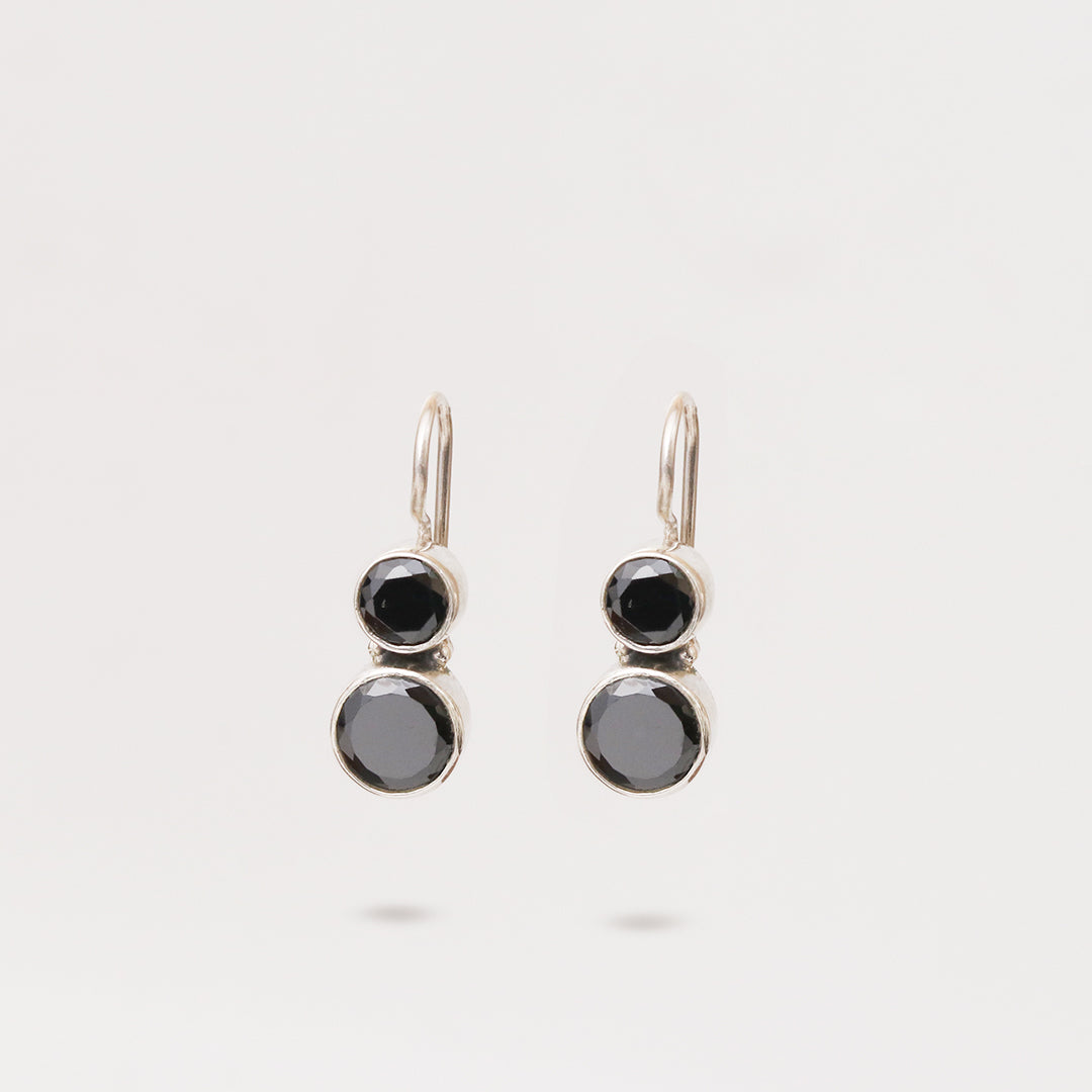 Cute Black Onyx Earrings-0