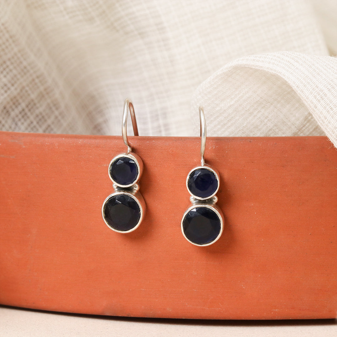 Cute Hydro Blue Sapphire Earrings-1