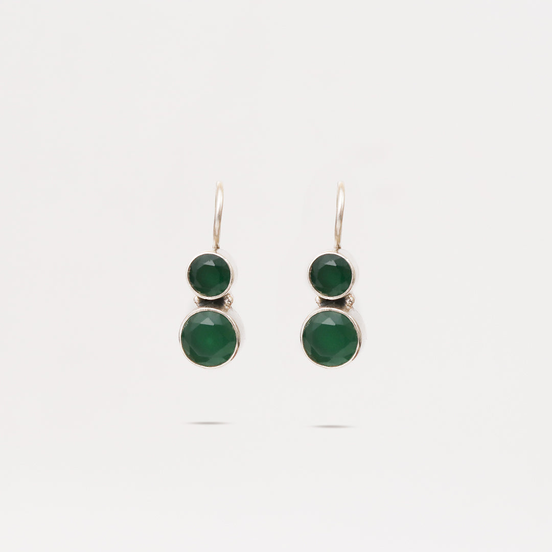 Cute Hydro Emerald Green Earrings-0