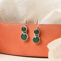 Cute Hydro Emerald Green Earrings-1