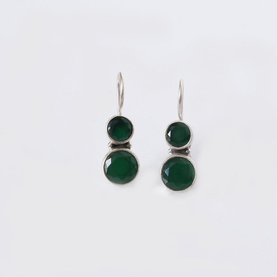 Cute Hydro Emerald Green Earrings-3
