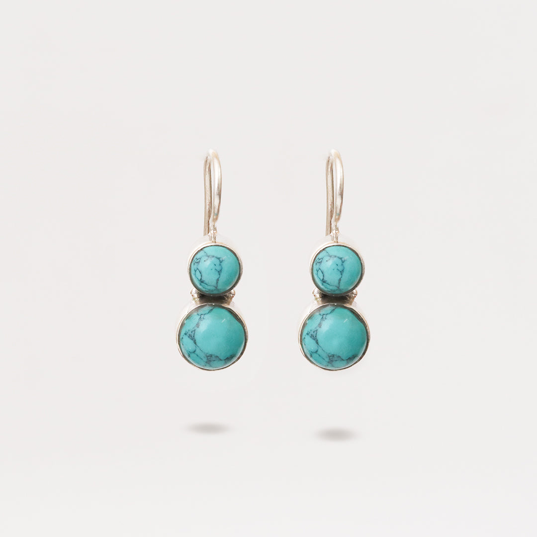 Cute Hydro Turquoise Earrings-0