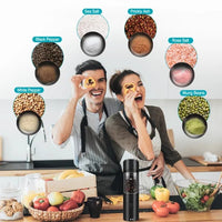 Electric gravity sensor salt and pepper grinder with ceramic burr — view 5