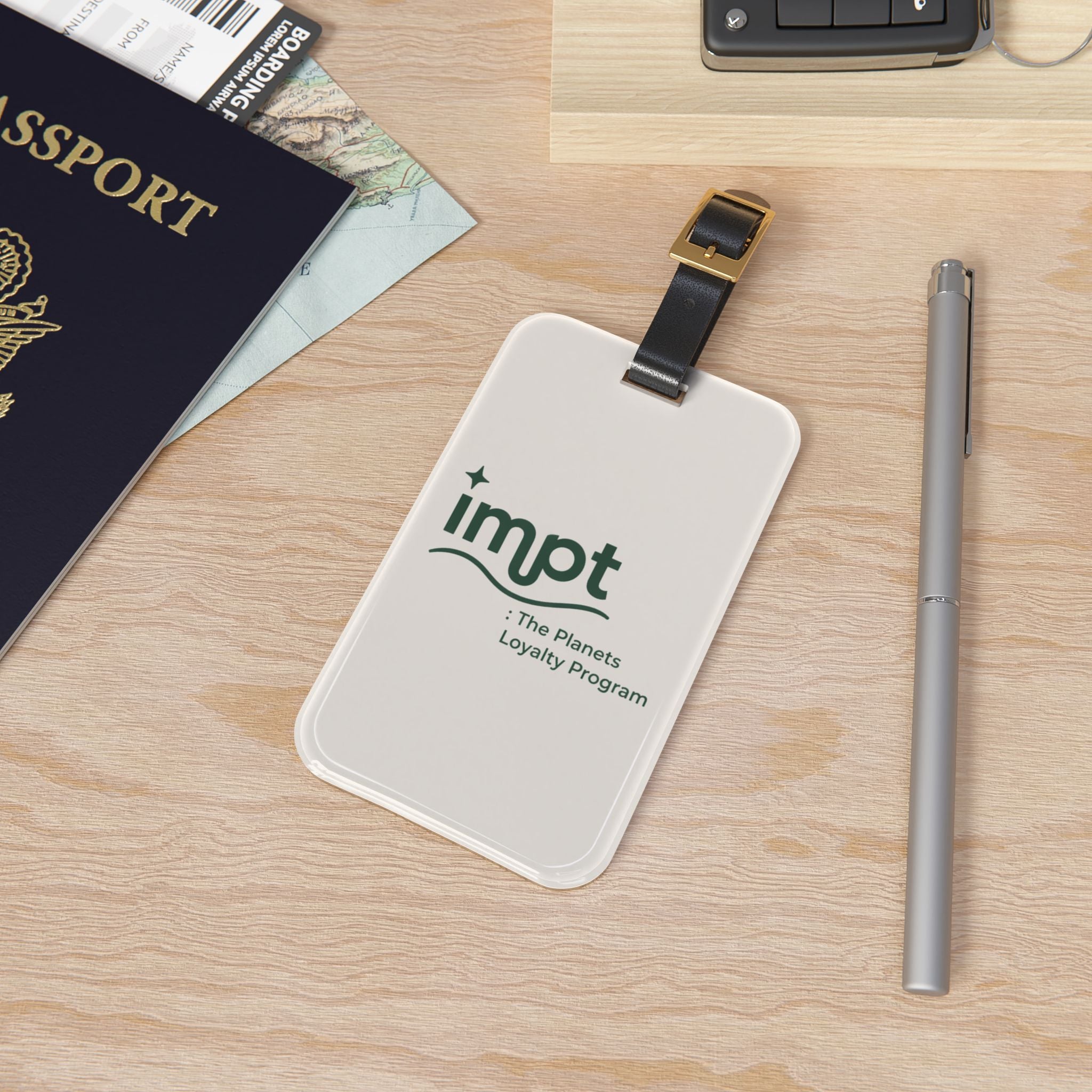 Impt Luggage Tag – Travel ID Tag with 'The Planets Loyalty Program' Logo
