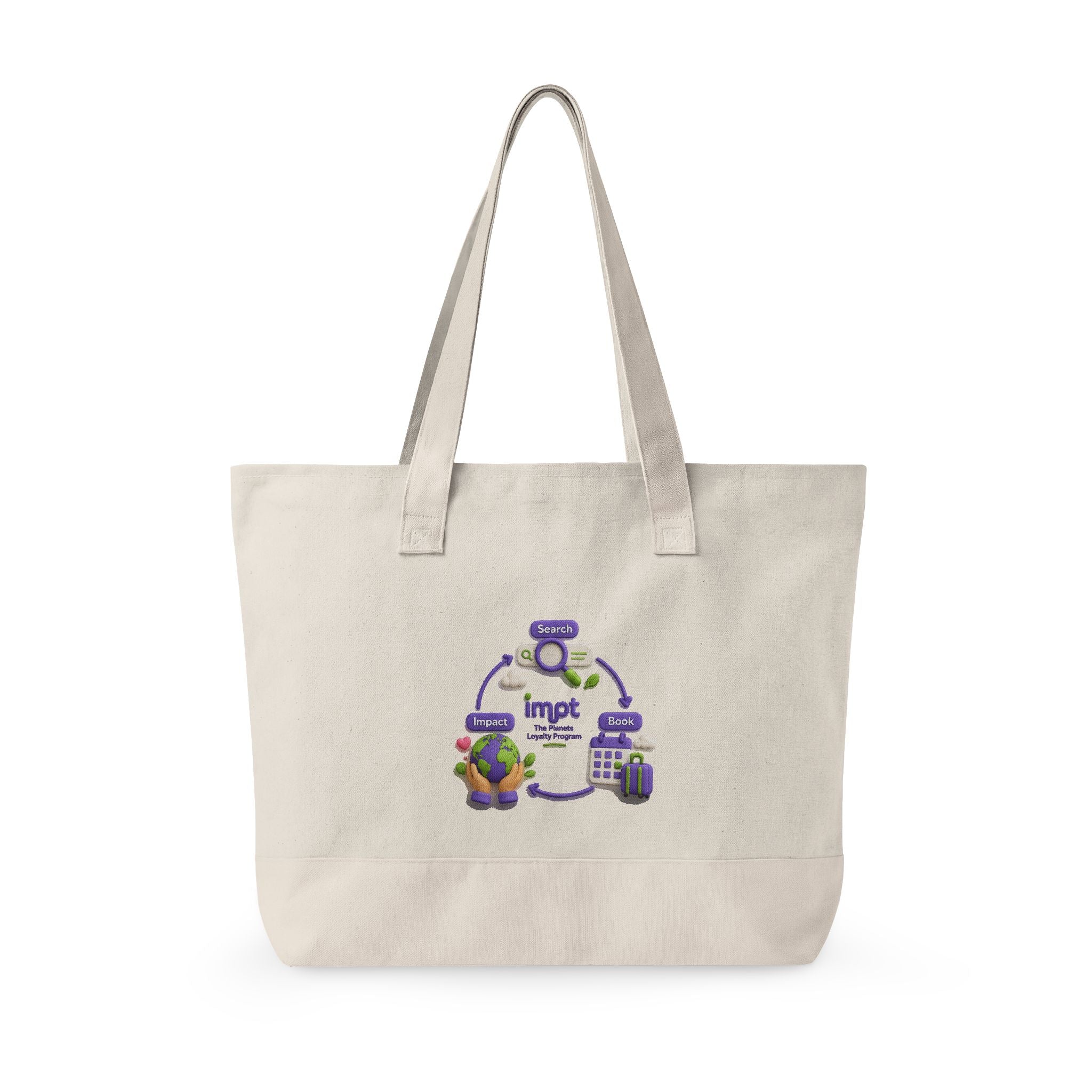 Canvas Tote — 'impt' Earth Care Design Eco-Friendly Zippered Tote