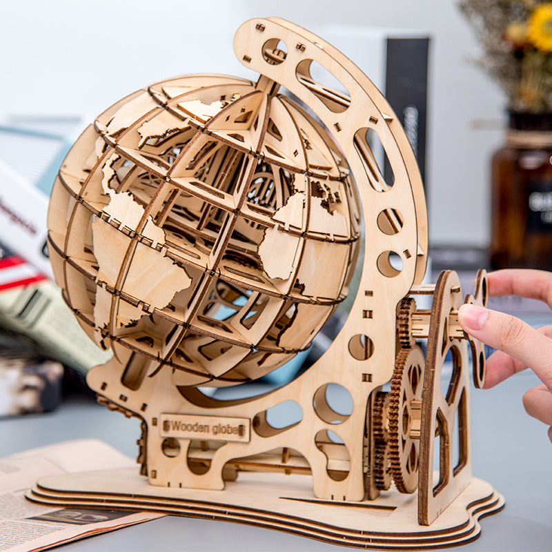 3D assembled decorative world globe model for desk