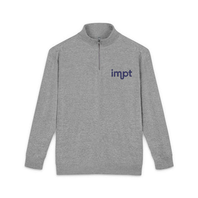 Embroidered 'impt' Half-Zip Fleece Pullover
