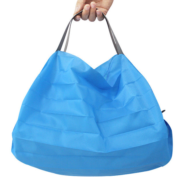 Foldable mini reusable grocery tote shopping bag in compact pouch form — view 7