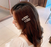 Pearl hair clip set with faux pearl accented bobby pins — view 4
