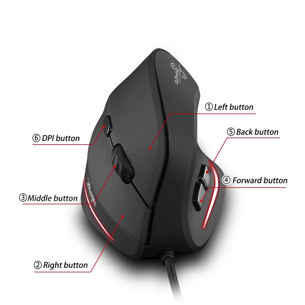 Vertical ergonomic gaming mouse controller — view 5