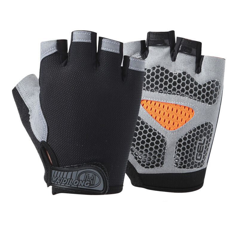 Half finger fitness sports gloves for cycling and weightlifting