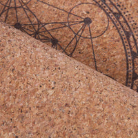 Cork top and natural rubber yoga mat eco friendly — view 3