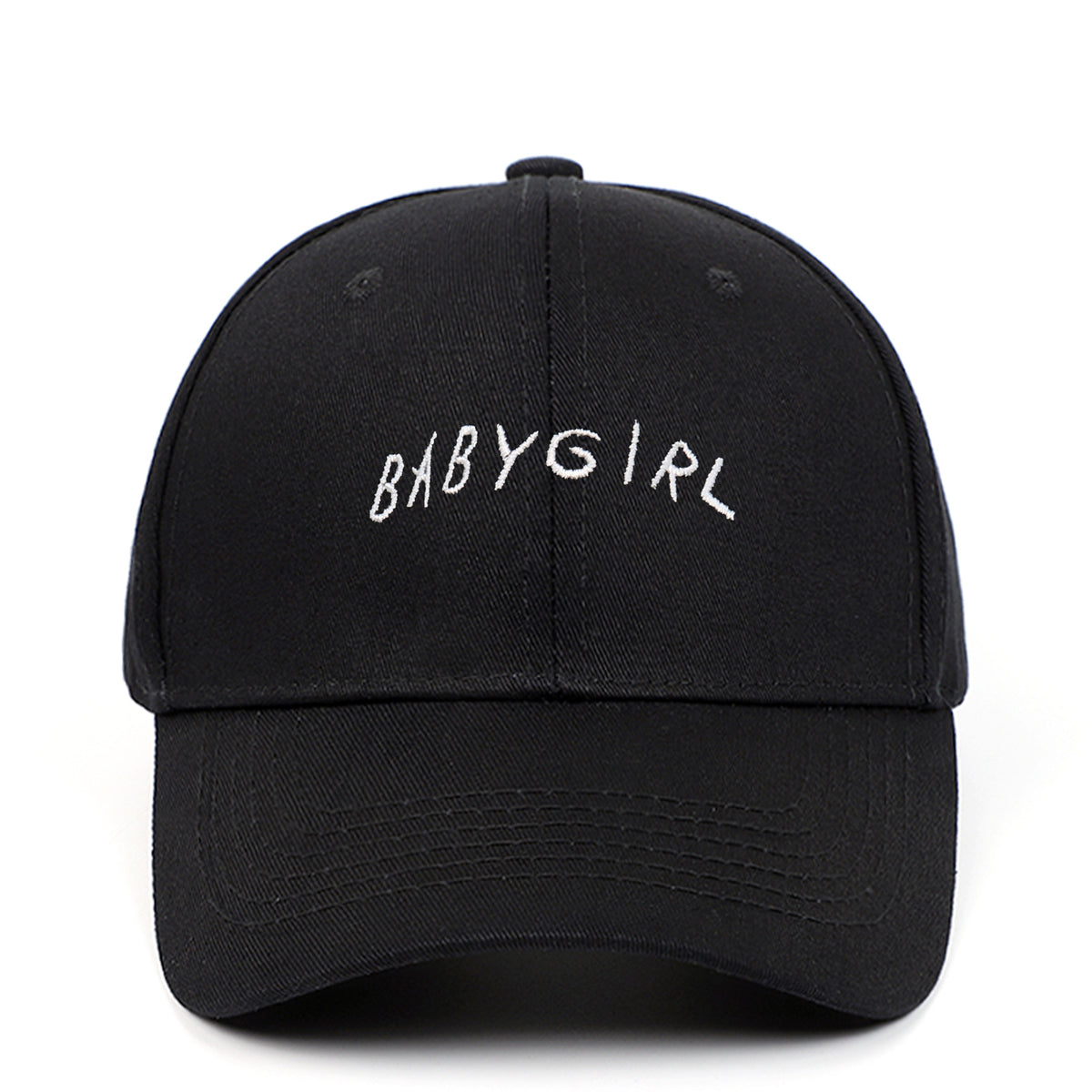 BABYGIRL letter embroidered baseball cap in spring cotton