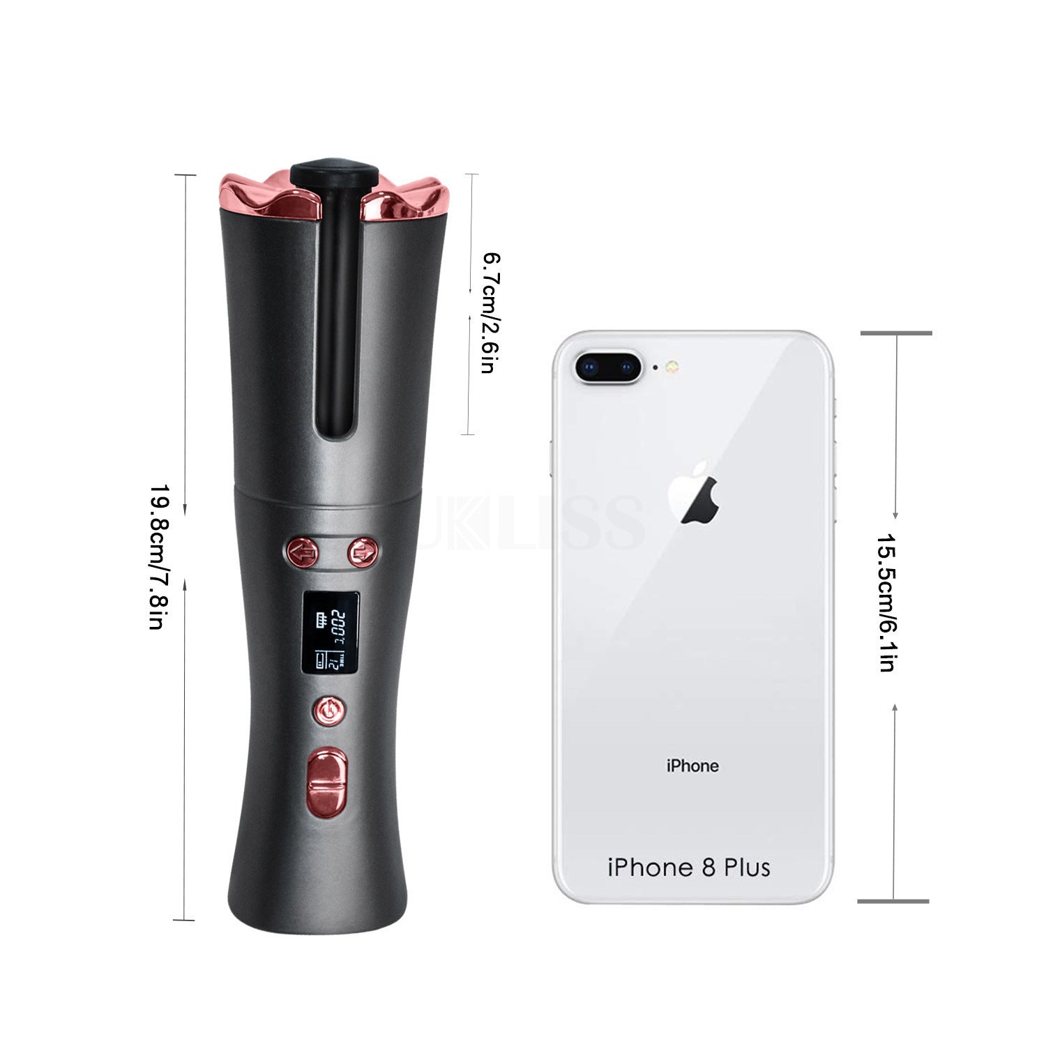 Mini USB rechargeable automatic curling iron for travel — view 3
