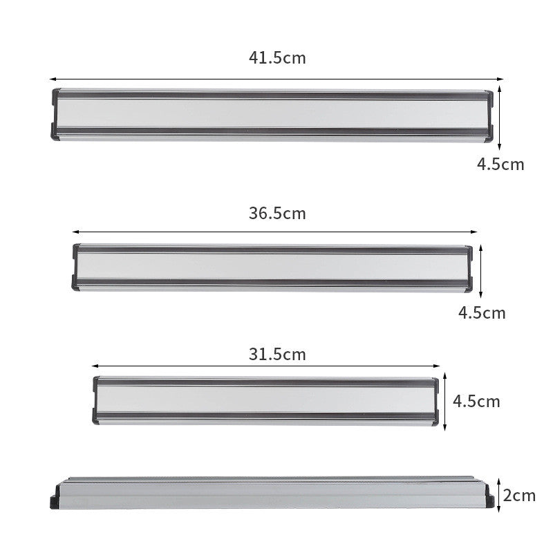Wall mounted magnetic knife holder strip with chef knives — view 5