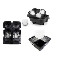 Silicone ice ball and hockey puck mold for whiskey and cocktails — view 2