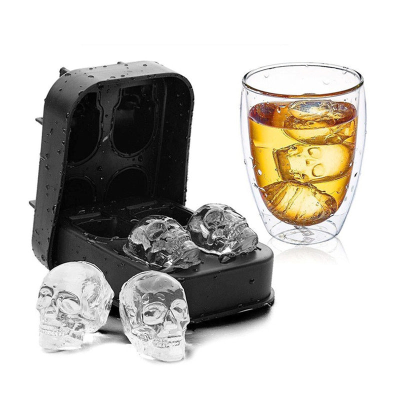 Silicone ice ball and hockey puck mold for whiskey and cocktails