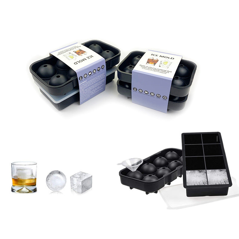 Silicone ice ball and hockey puck mold for whiskey and cocktails — view 3