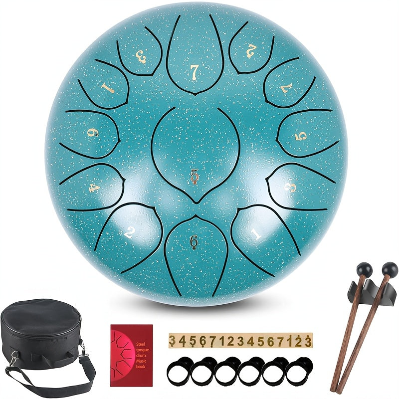 13-Note Steel Tongue Drum with Bag Set-0
