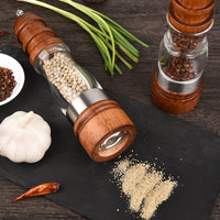 Handcrafted wooden salt and pepper grinder set with ceramic burrs — view 4