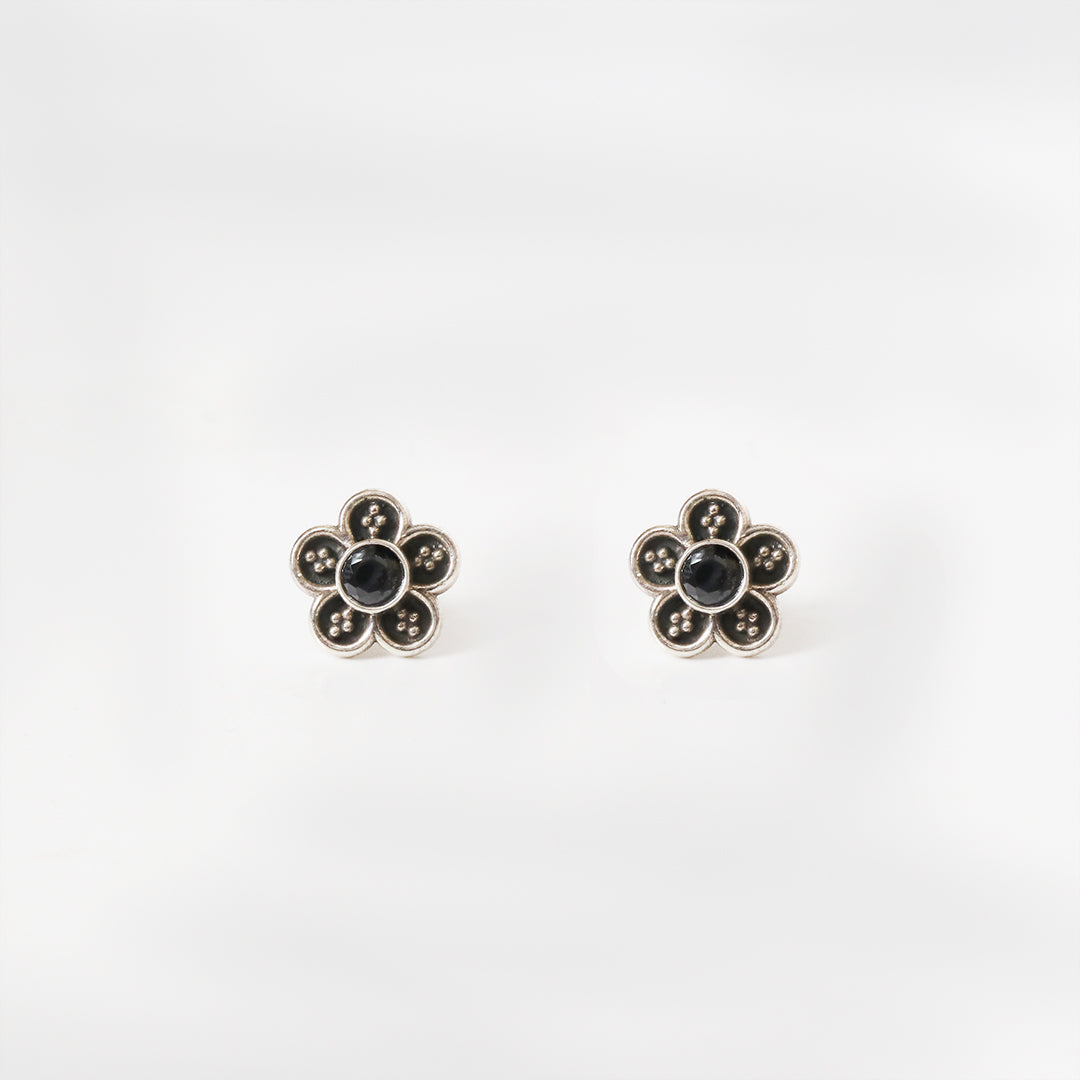 Floral - Blue Studds-0