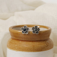 Floral - Blue Studds-1