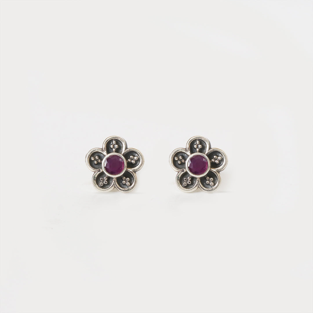 Floral Ruby Studds-0