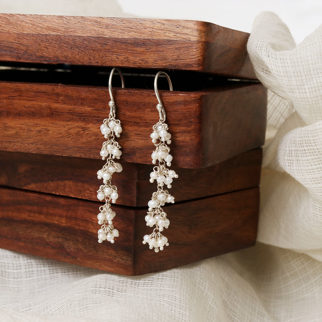 Gajra - Pearl Earrings-0