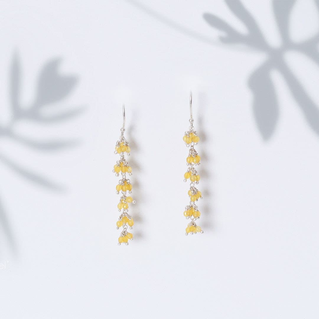 Gajra-Yellow Bead Earrings-0