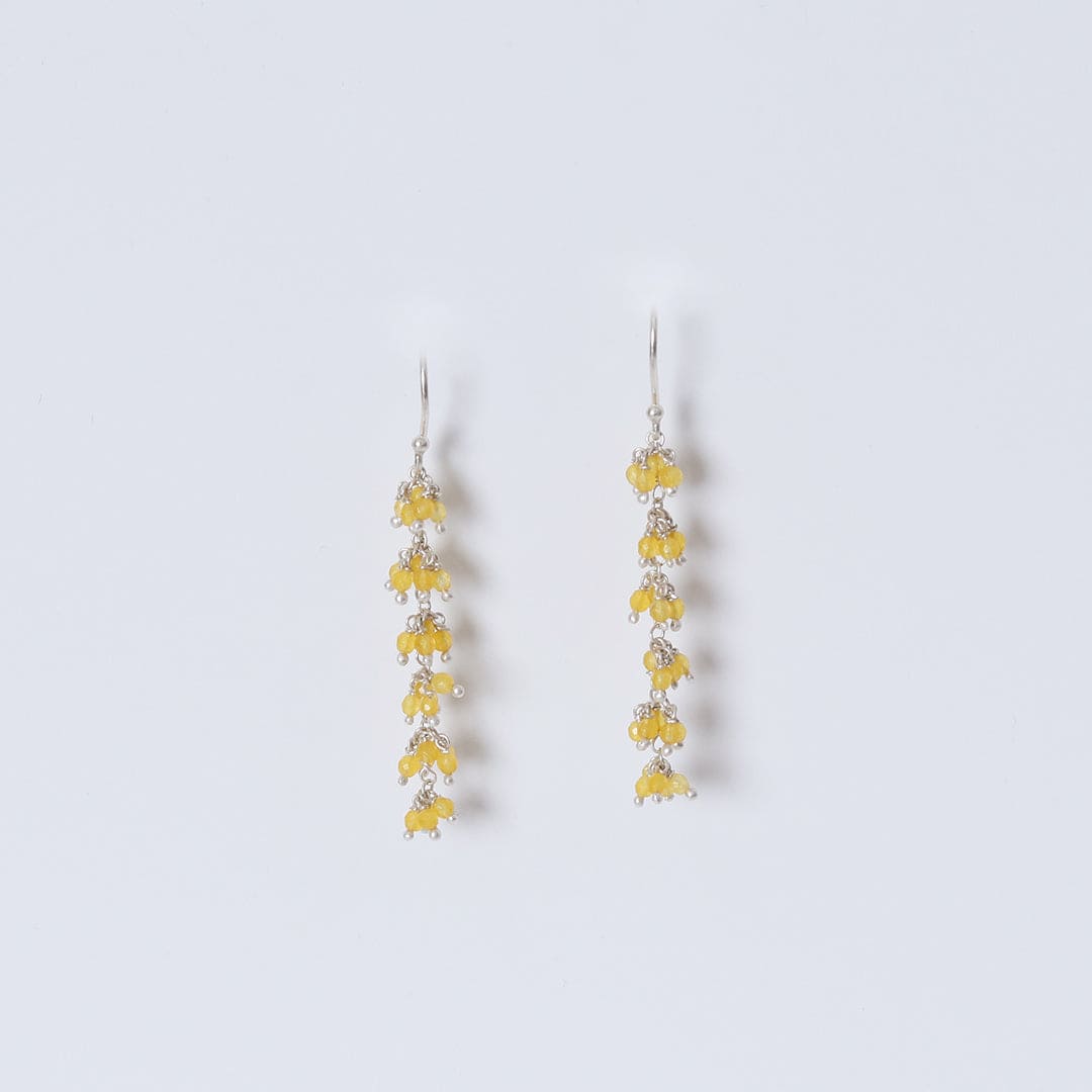 Gajra-Yellow Bead Earrings-4