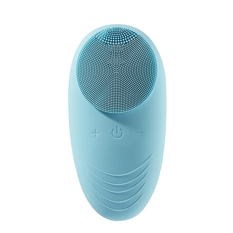 Mini electric sonic facial cleansing brush with silicone bristles — view 4