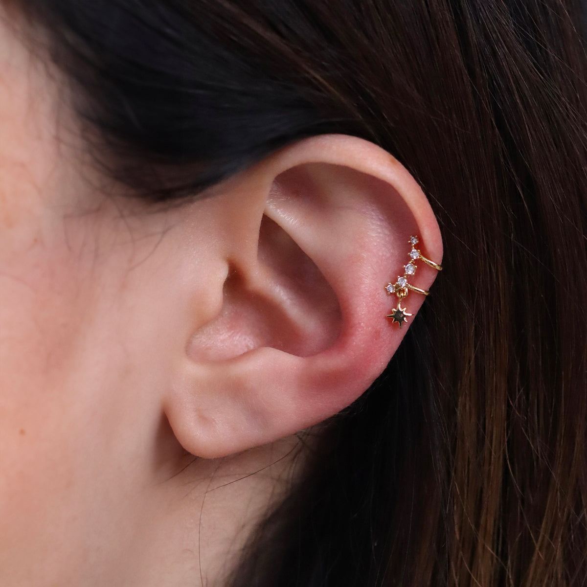 Milkyway celestial drop ear cuff no piercing required — view 2