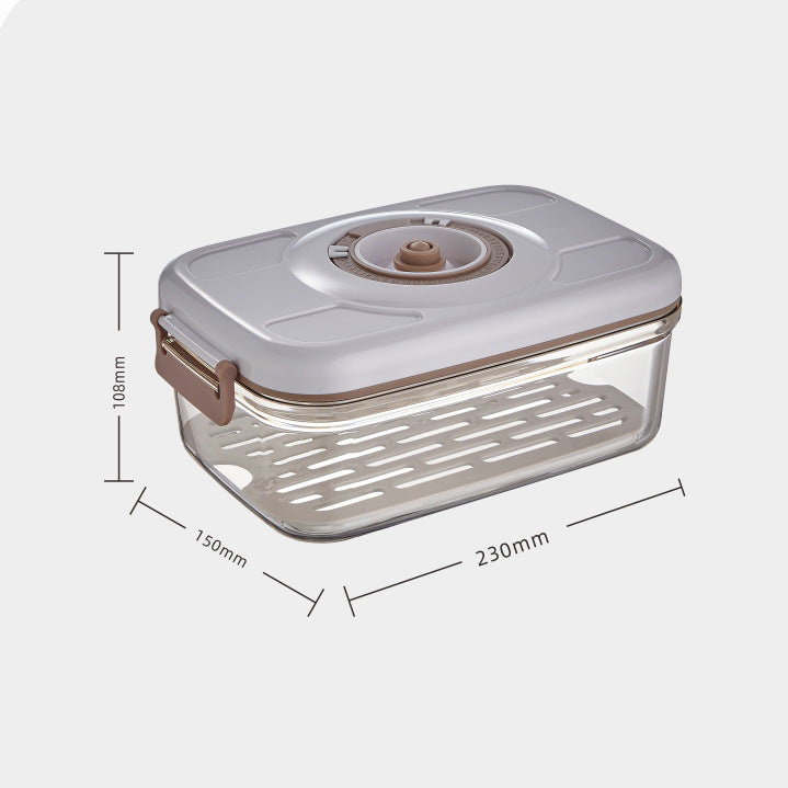 Transparent vacuum food storage container with pump lid — view 12