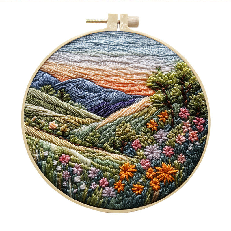 DIY embroidery handmade cloth art material kit — view 9