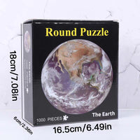 Earth moon and rainbow gradient circular jigsaw puzzles — view 4