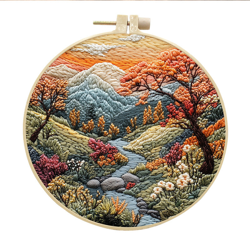 DIY embroidery handmade cloth art material kit — view 13