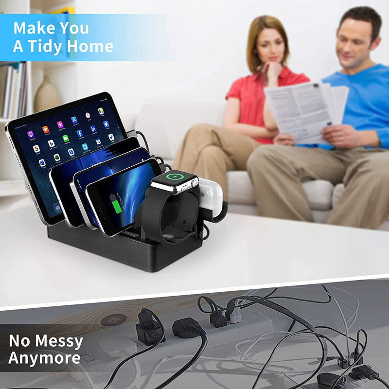 Desktop multi port USB fast charging station dock