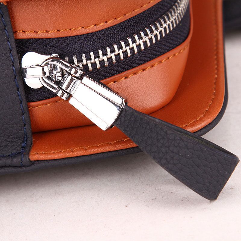 Men's compact handbag with adjustable strap and zip closure — view 4