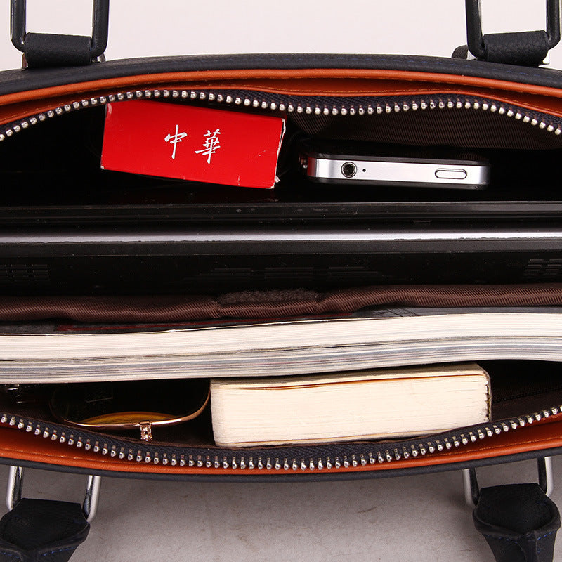 Men's compact handbag with adjustable strap and zip closure — view 2
