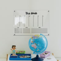 Transparent acrylic weekly planner and memo board — view 2