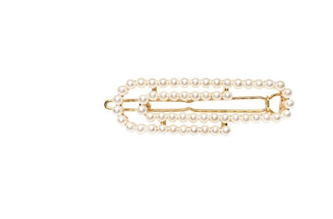 Pearl hair clip set with faux pearl accented bobby pins — view 7