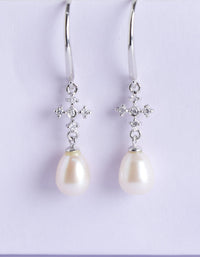 Zircon Pearl Drop Hooks-0